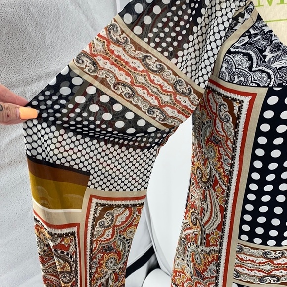 Boston Proper peasant Blouse boho oversized size Medium - Picture 5 of 9